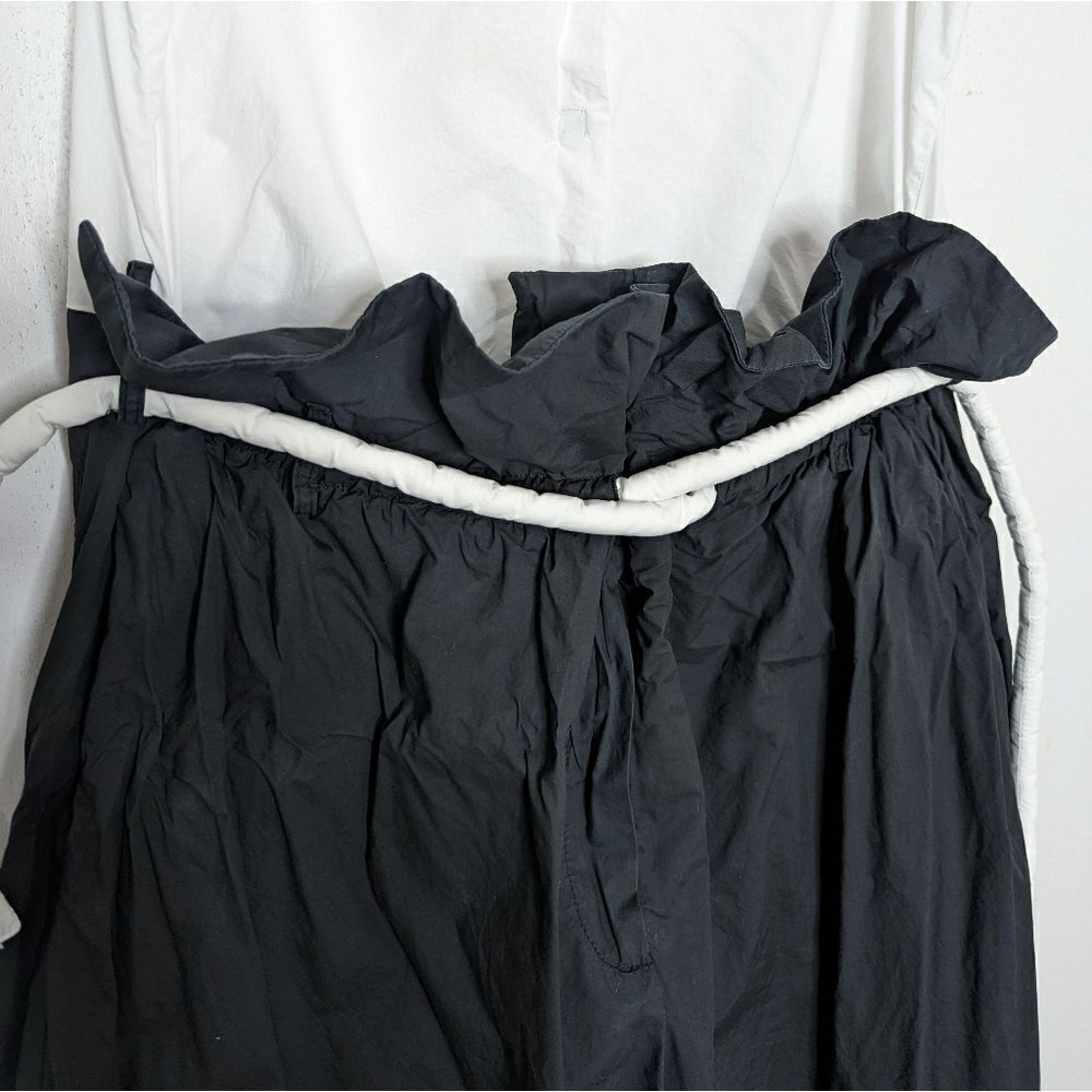 Nuovo Borgo Wide Leg Oversized Sleeveless Belted Jumpsuit Black White IT44 US 10 - Picture 3 of 12